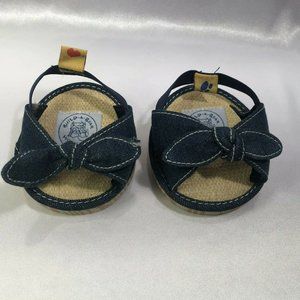 Build A Bear Shoes Blue Denim Knotted Bow Sandals